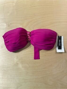 2Bamboo DD Cup Strapless Bandeau Bikini Top - Fuchsia L/XL (SZ)